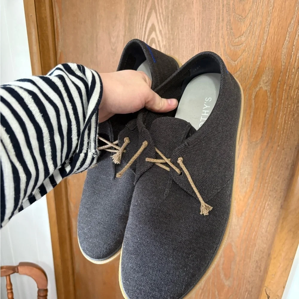 Rothy's Men's Dark Shoes with Tan Laces